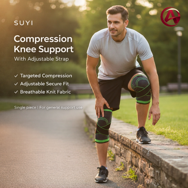 Compression Knee Support with Adjustable Strap – Suyi