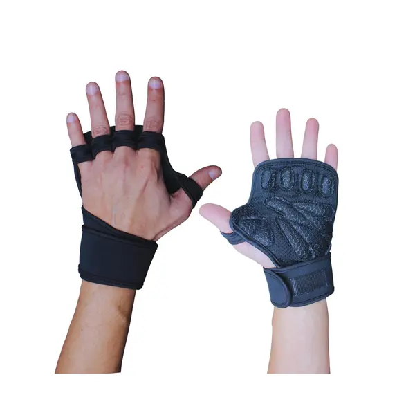 Half Finger Gym Gloves with Bare-Hand Back Design, Training Gloves for Men and Women