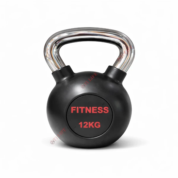 Cast Iron Kettlebell with Chrome Handle | Functional Training Kettlebell
