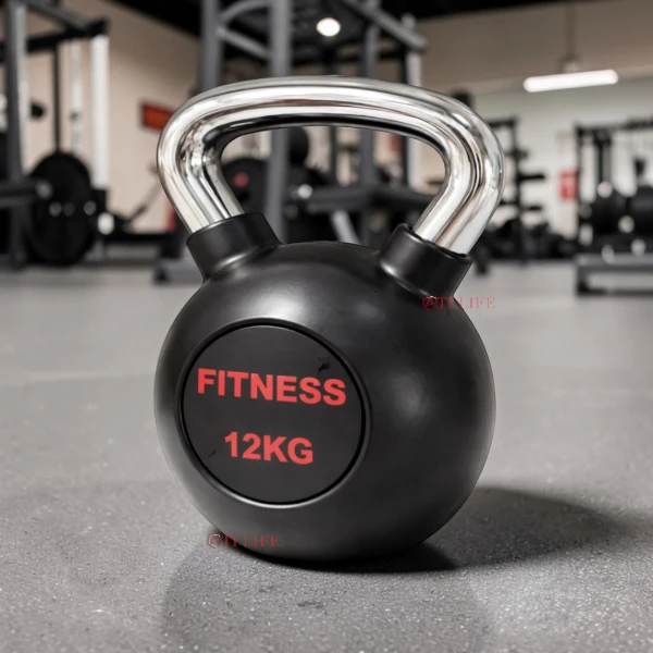 Cast Iron Kettlebell with Chrome Handle | Functional Training Kettlebell