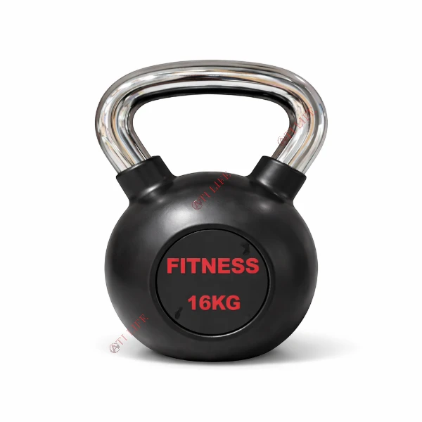 Cast Iron Kettlebell with Chrome Handle | Functional Training Kettlebell