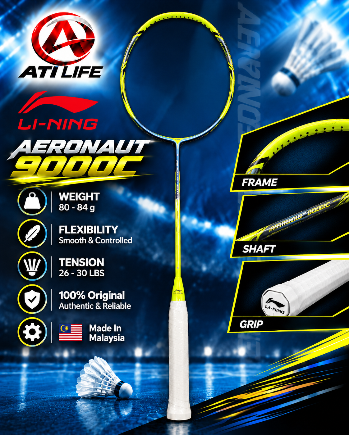 Li-Ning Aeronaut 9000C badmintion racket