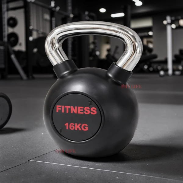 Cast Iron Kettlebell with Chrome Handle | Functional Training Kettlebell