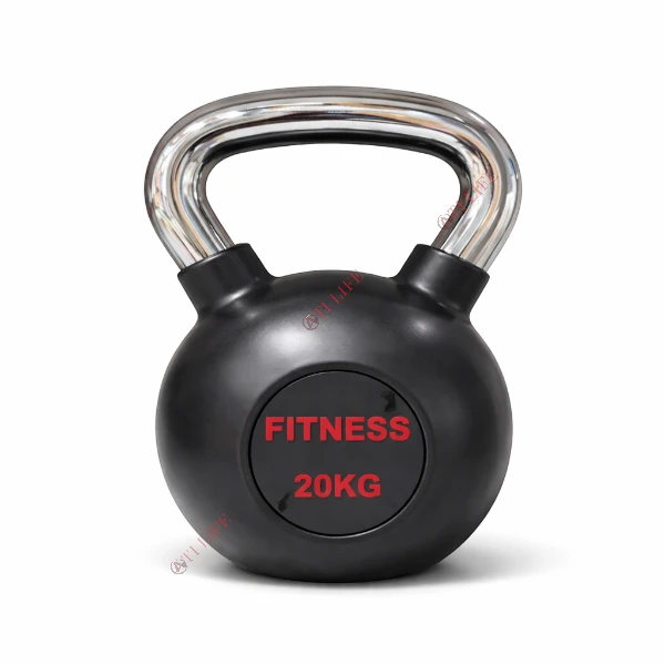 Cast Iron Kettlebell with Chrome Handle | Functional Training Kettlebell