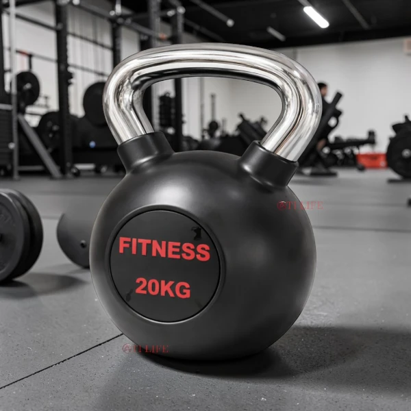 Cast Iron Kettlebell with Chrome Handle | Functional Training Kettlebell