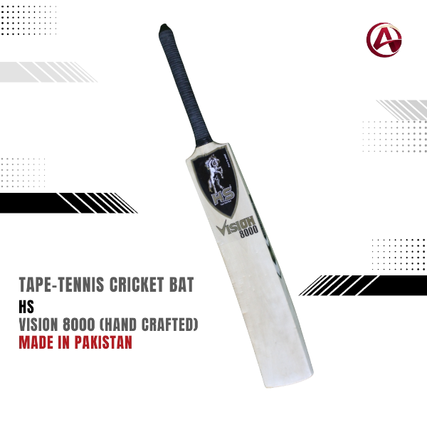 HS Vision 8000 Tape-Tennis Cricket Bat | Poplar Wood | 1 Inch Edge