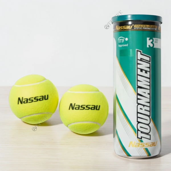 Nassau Tournament Tennis Balls | ITF Approved All Court Pressurized Tennis Balls (Dozen Pack)