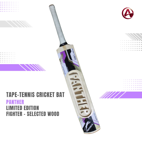 Panther Fighter Limited Edition Tape-Tennis Cricket Bat | Hand Crafted Wooden Bat