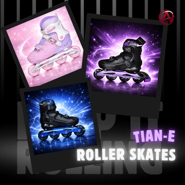 TIAN-E Roller Skates Combo Set | Adjustable Inline Skates with Helmet & Safety Gear