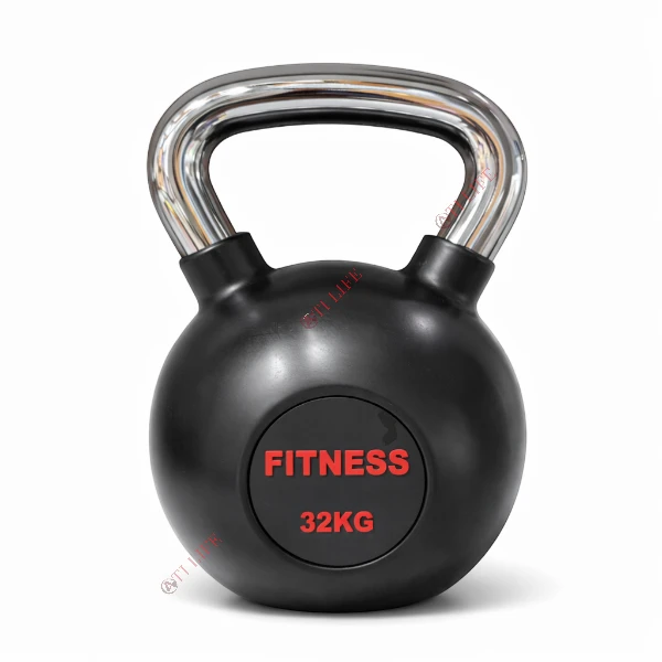 Cast Iron Kettlebell with Chrome Handle | Functional Training Kettlebell