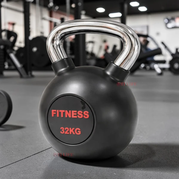 Cast Iron Kettlebell with Chrome Handle | Functional Training Kettlebell