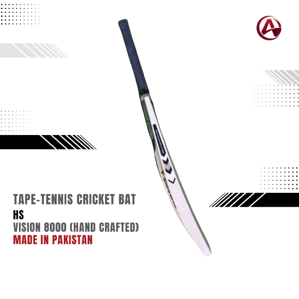 HS Vision 8000 Tape-Tennis Cricket Bat | Poplar Wood | 1 Inch Edge