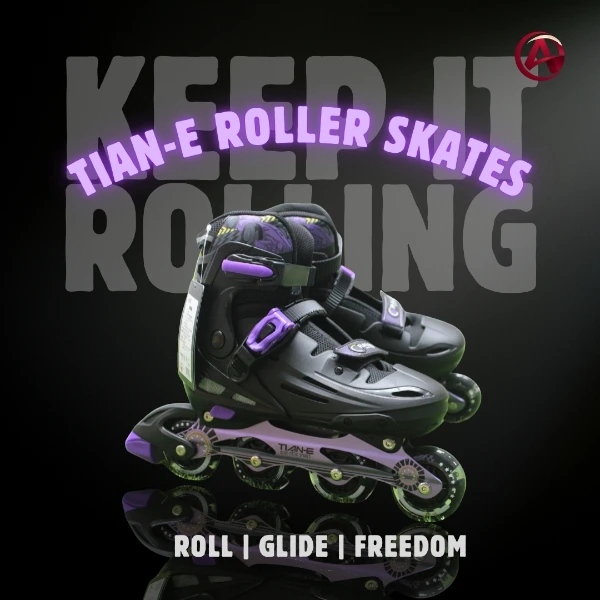 TIAN-E Roller Skates Combo Set | Adjustable Inline Skates with Helmet & Safety Gear
