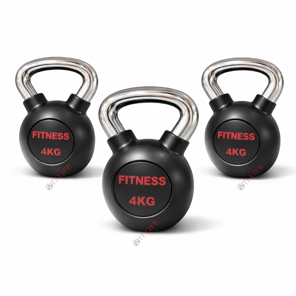 Cast Iron Kettlebell with Chrome Handle | Functional Training Kettlebell
