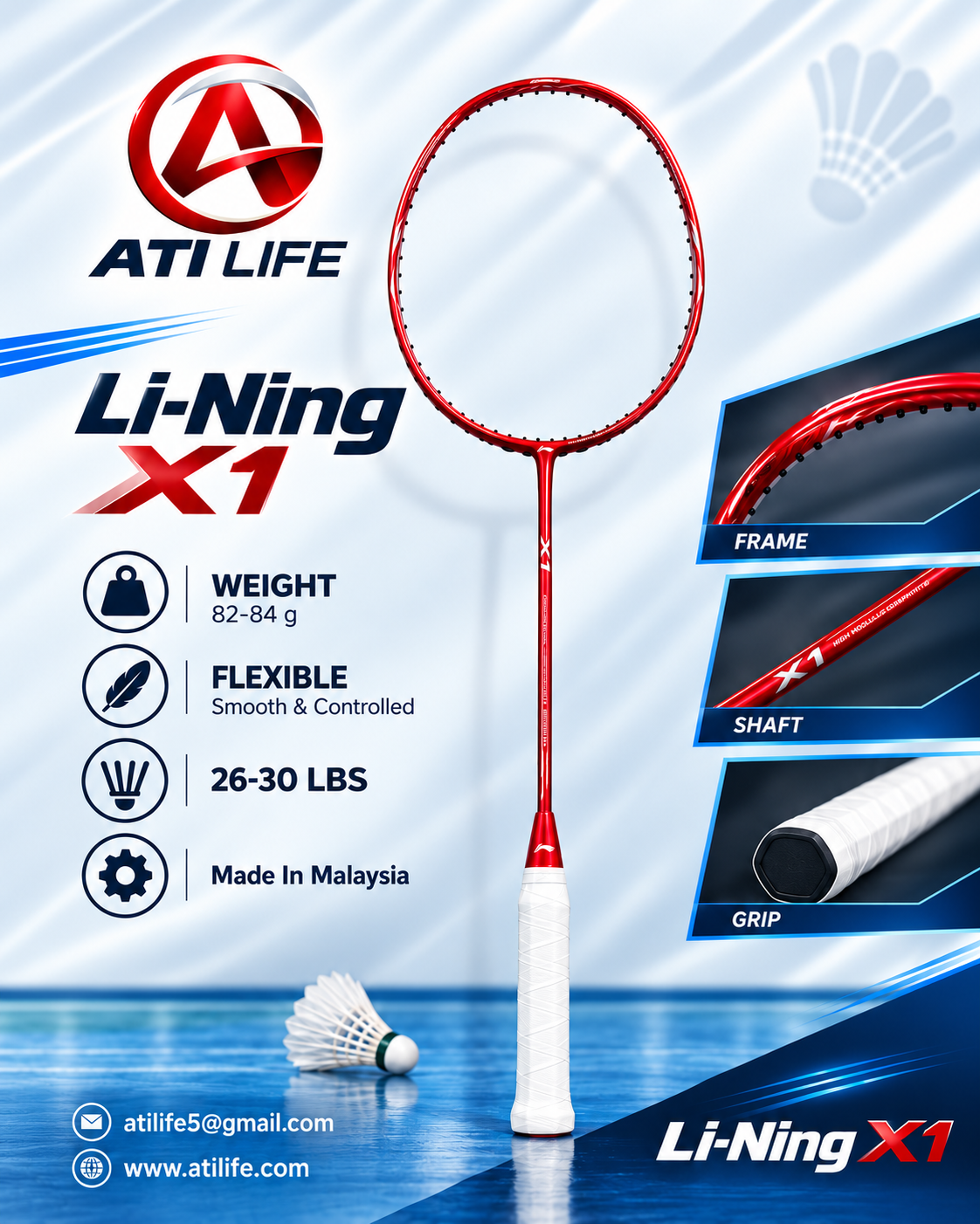 Lining X1 Badmintion Racket