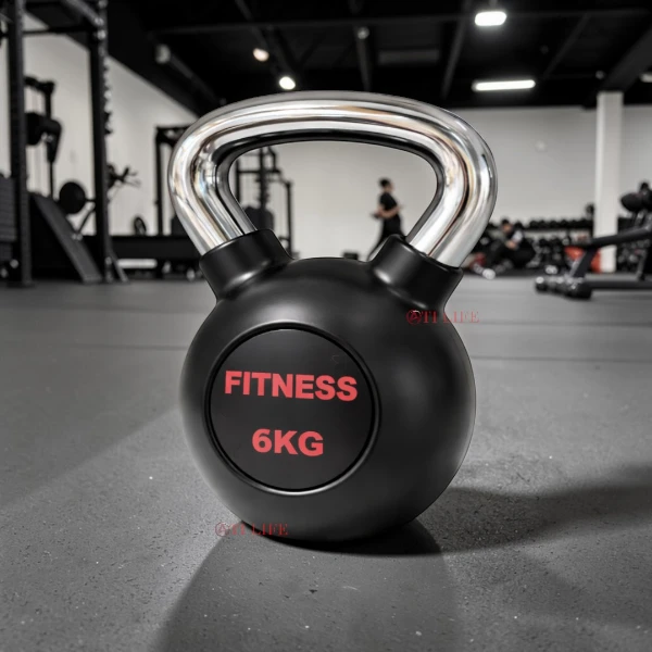 Cast Iron Kettlebell with Chrome Handle | Functional Training Kettlebell