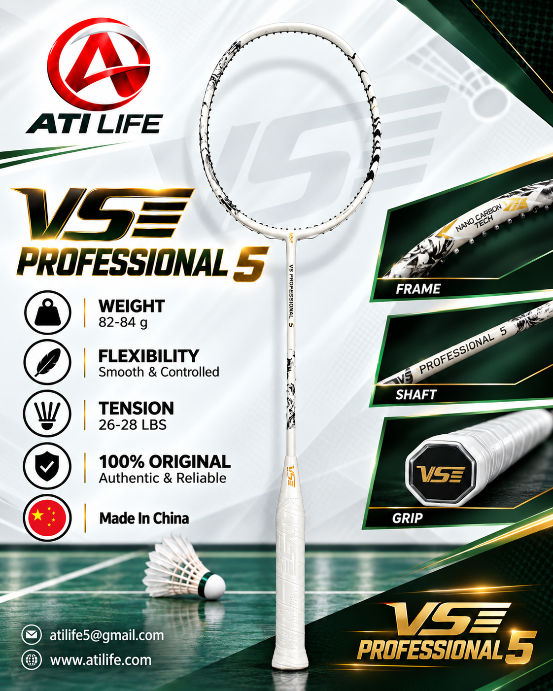 VSE Professional 5 Badminton Racket