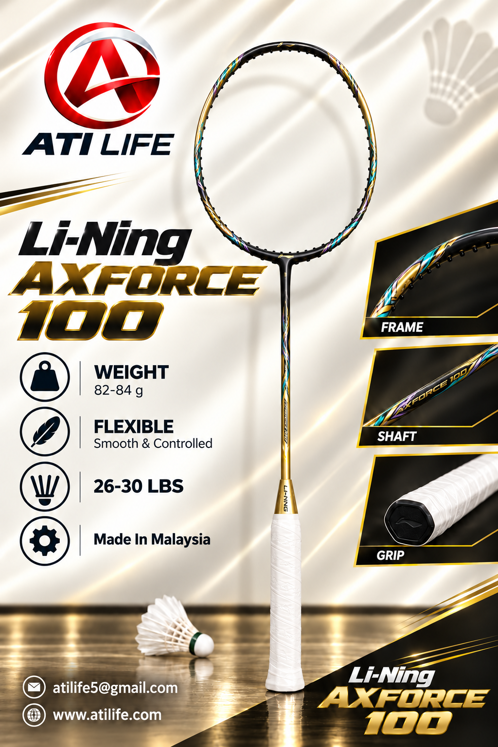 Li-Ning AXFORCE 100 Badminton Racket