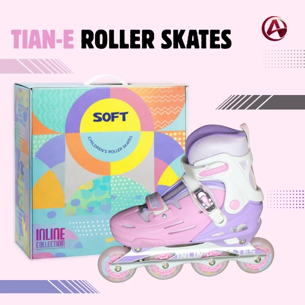 TIAN-E Roller Skates Combo Set | Adjustable Inline Skates with Helmet & Safety Gear