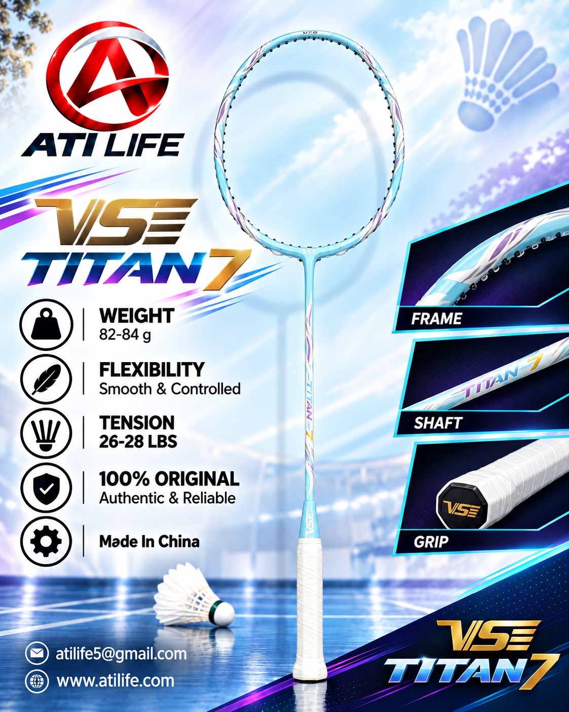 VSE TITAN 7 Badminton Racket
