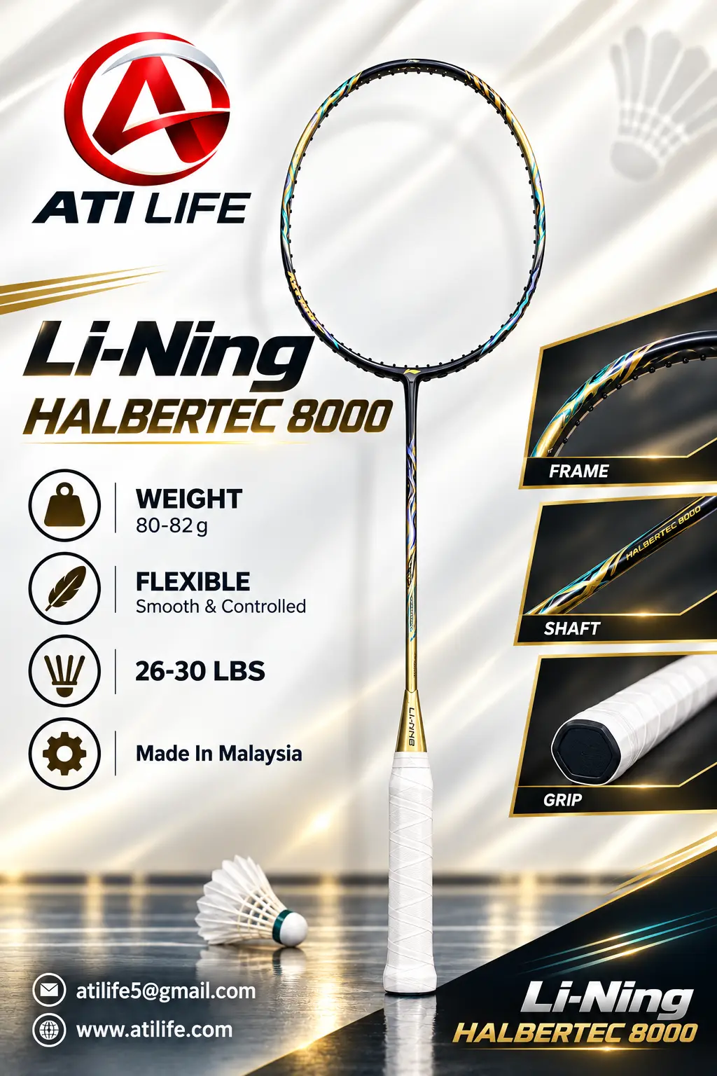 Li-Ning Halbertec Racket Badmintion