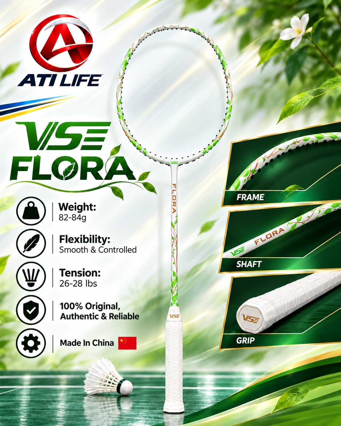 VSE Flora badmintion Racket
