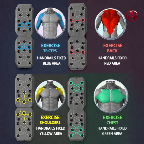 Push Up Rack Board / Multi-Functional Push Up Training Board