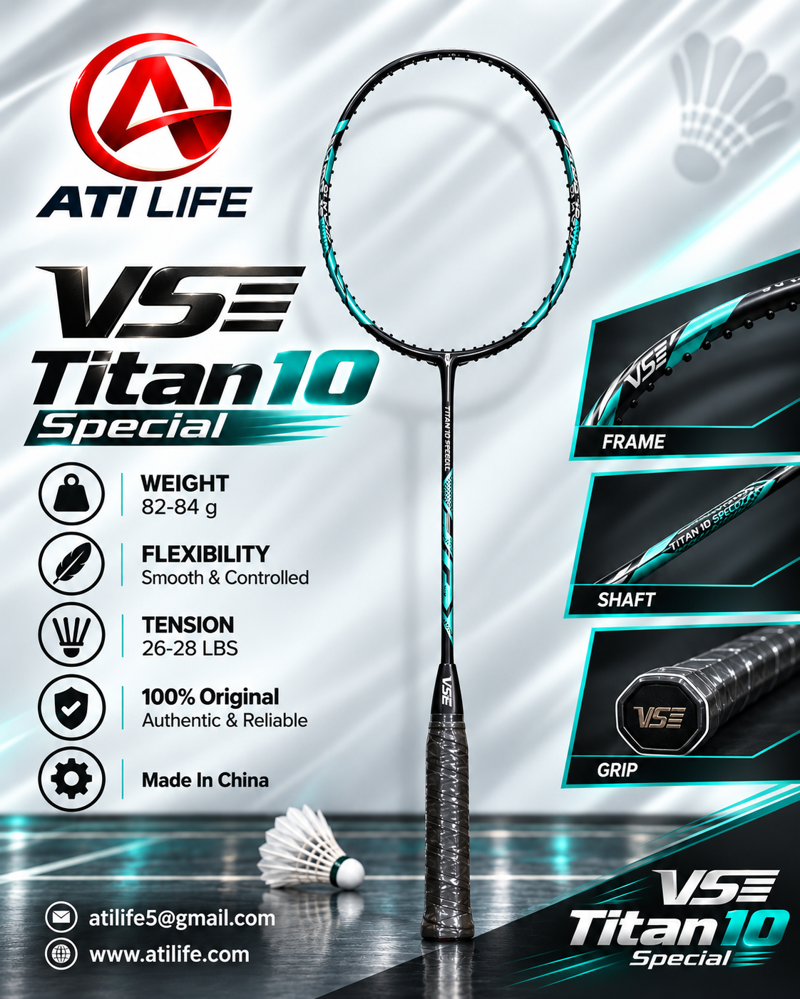 VSE TITAN 10 SPECIAL Badminton Racket