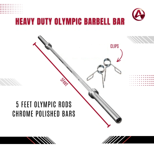 Olympic Rods – Chrome Polished Heavy Duty Weightlifting Bars