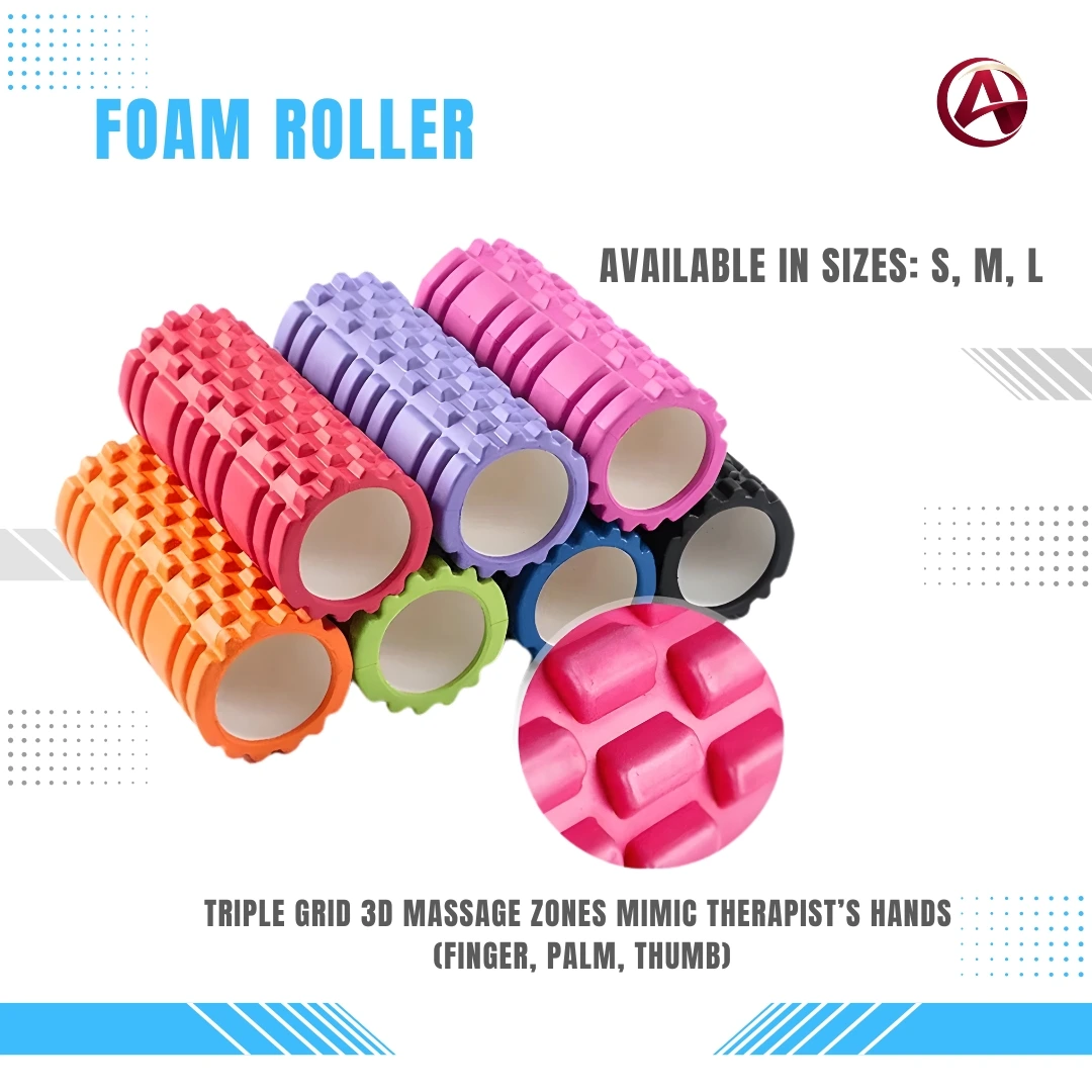 Foam Roller – PVC Yoga & Recovery Roller for Pilates and Stretching