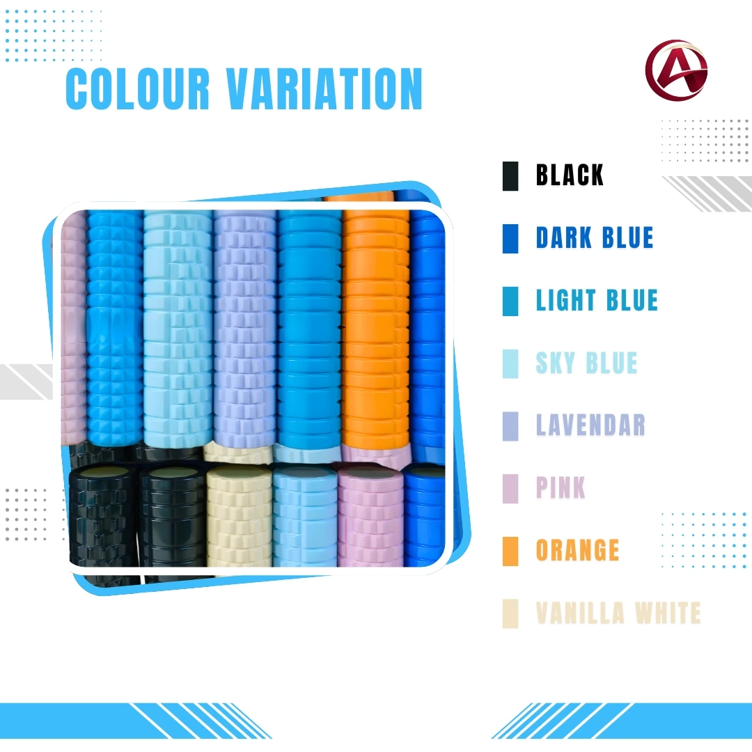 Foam Roller – PVC Yoga & Recovery Roller for Pilates and Stretching