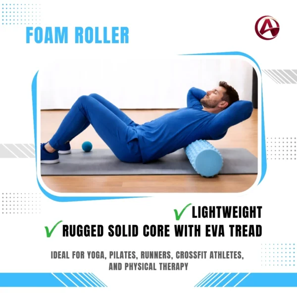 Foam Roller – PVC Yoga & Recovery Roller for Pilates and Stretching ...