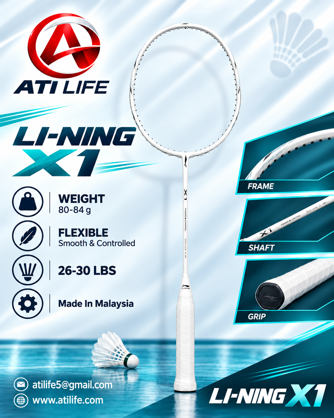 Li-Ning X1 Badminton Racket
