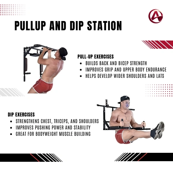 Pull-Up and Dip Station – Steel Bodyweight Training Station for Home Gym