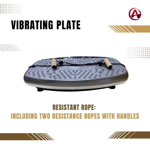 Vibration Plate Exercise Machine with Resistance Bands