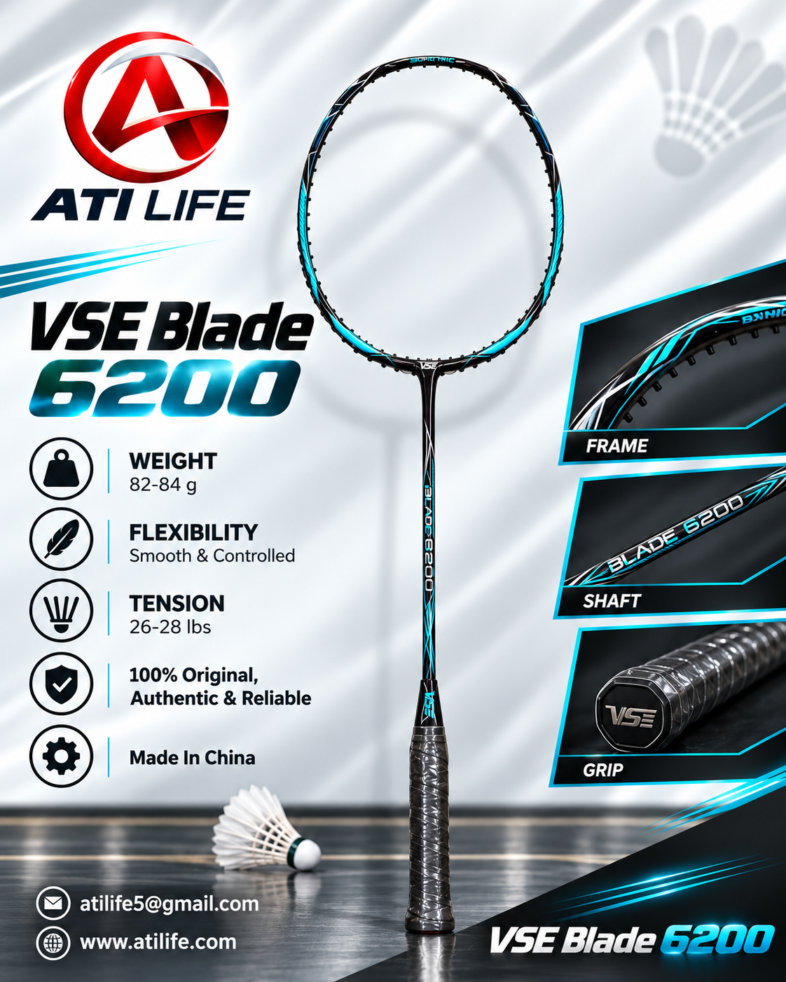 VSE Blade 6200 Badminton Racket