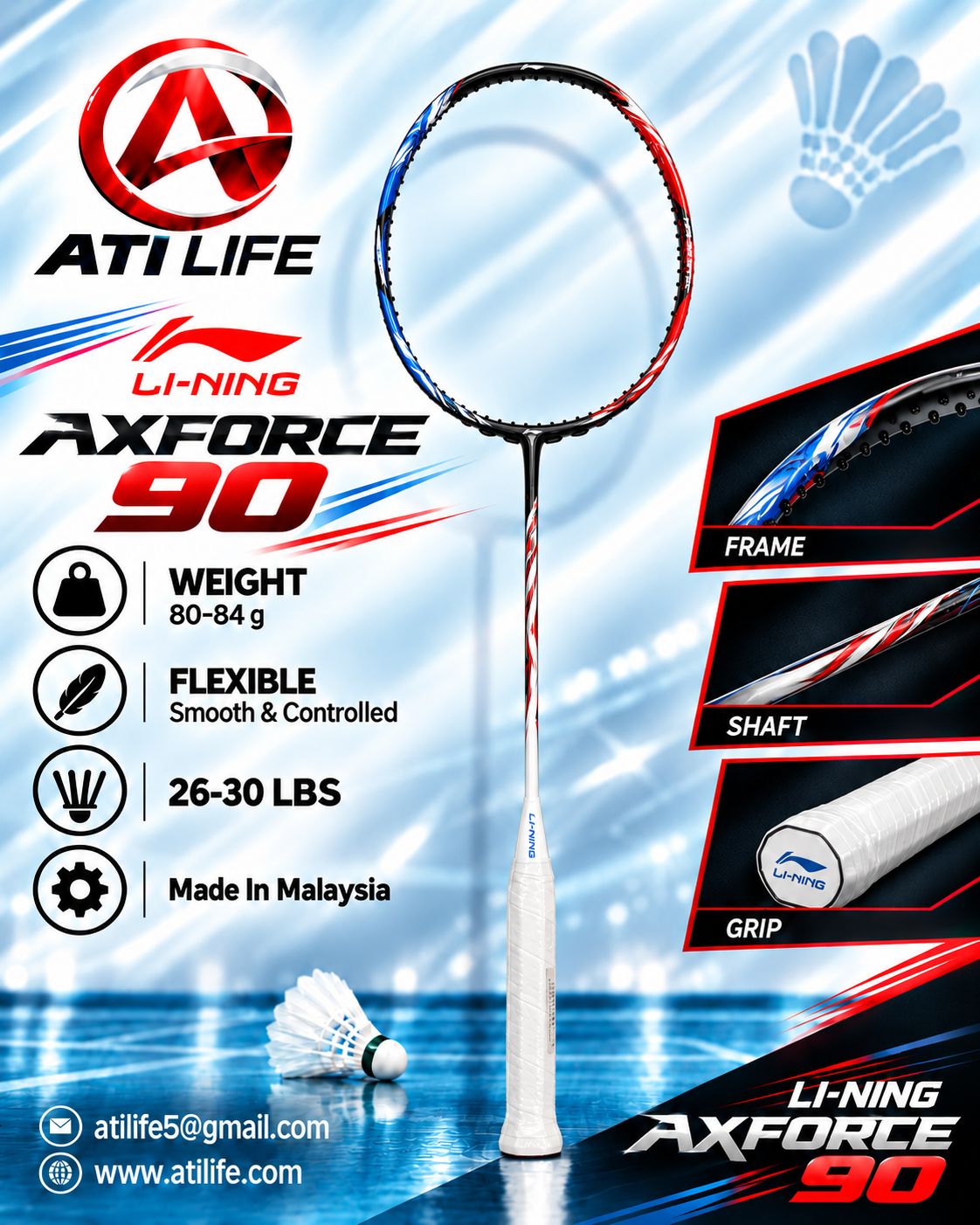 Lining Axforce 90 badmintion Racket