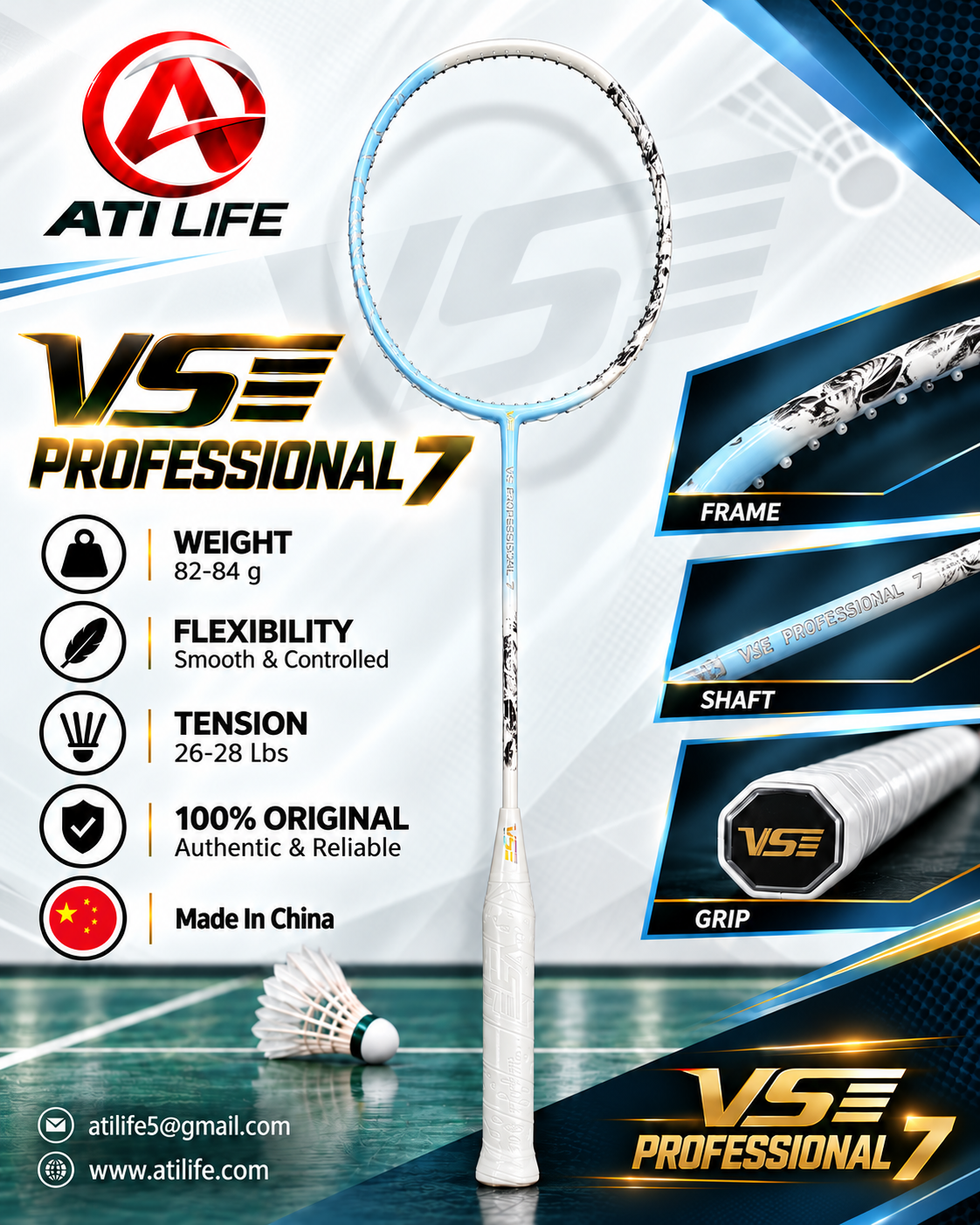 VSE Professonal 7 badmintion Racket