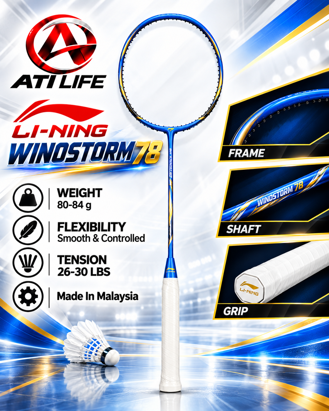 Lining Winostorm 74 badmintion racket